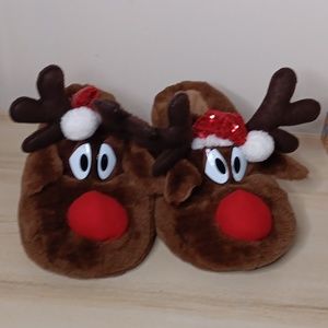 Christmas Reindeer Slippers Joe Boxer Sz 5/6